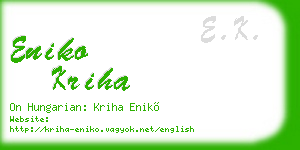 eniko kriha business card
