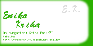 eniko kriha business card